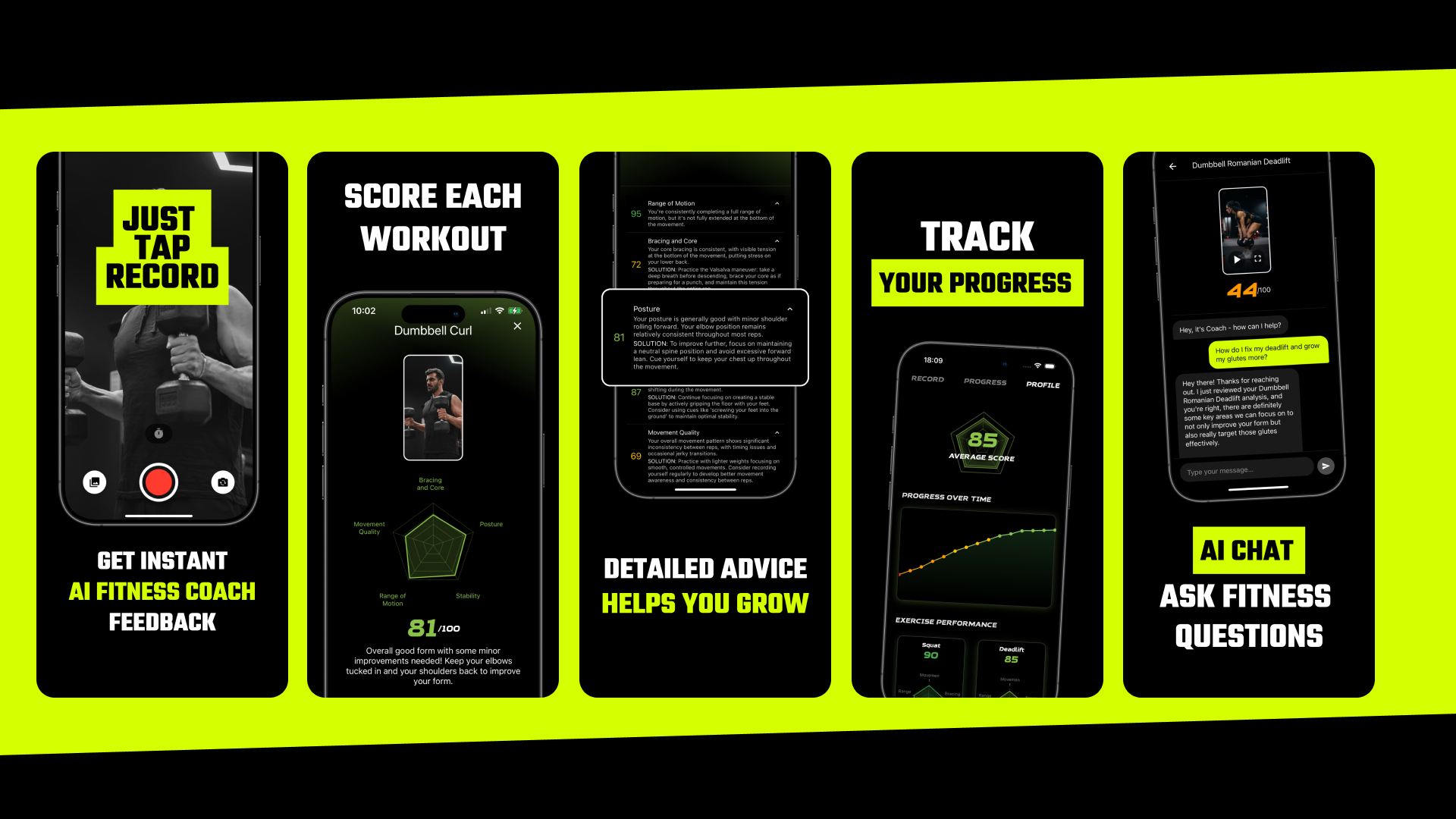 Gymscore AI form analysis